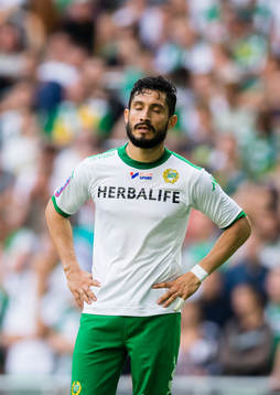 Hammarbys Pablo Piñones-Arce reagerar