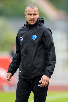 Falkenbergs tränare Henrik Larsson