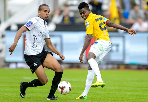 Häckens Walid Atta och Falkenbergs Godsway Donyoh