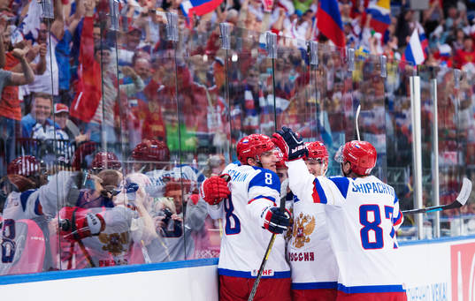 Rysslands Alexander Ovechkin, Sergei Plotnikov, Alexander
