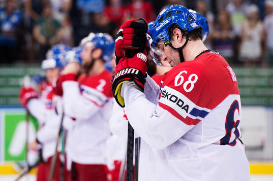 Tjeckiens Jaromir Jagr deppar