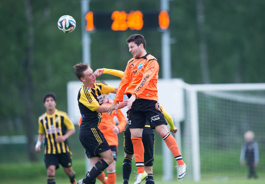 IFK Hässleholms 14-årige Theo Ekström i matchen i