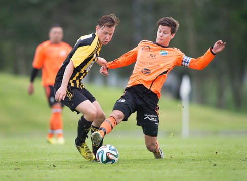 IFK Hässleholms 14-årige Theo Ekström i matchen i