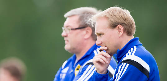 IFK Hässleholms tränare Patrik Lennartsson och Daniel