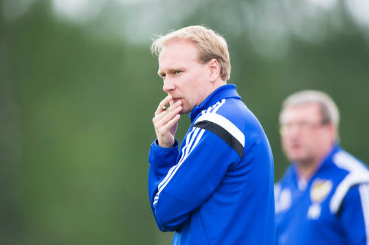 IFK Hässleholms tränare Patrik Lennartsson och Daniel