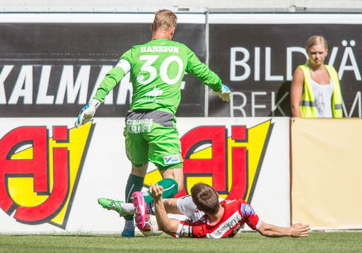 Helsingborgs målvakt Pär Hansson och Kalmars Måns
