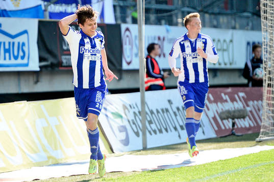 IFK Göteborgs Lasse Vibe firar