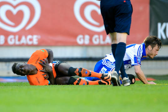 Norrköpings Alhaji Kamara ligger skadad