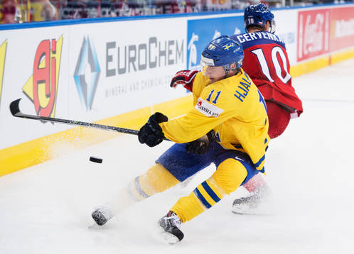 Sveriges Simon Hjalmarsson och Tjeckiens Roman Cervenka