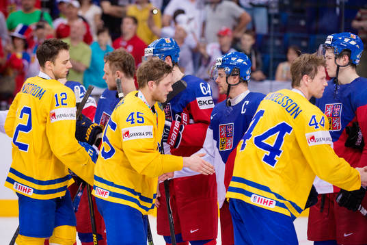 Sveriges Joakim Lindström, Oscar Möller och Nicklas