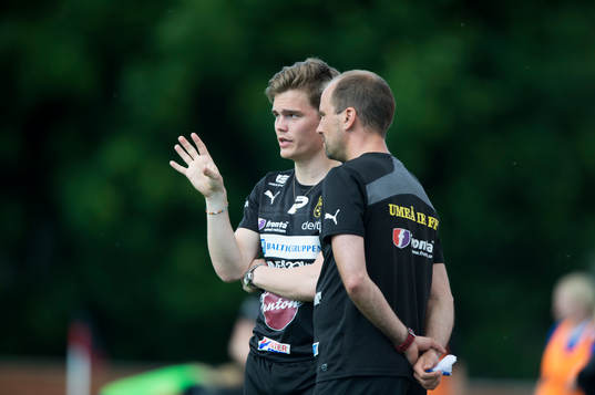Umeås tränare Jens Sjöström och Jonas Wikström i