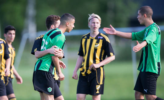 Bråk mellan Hässleholms och Högaborgs spelare i matchen