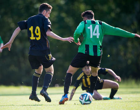 IFK Hässleholms Shpetim Emini  i matchen i