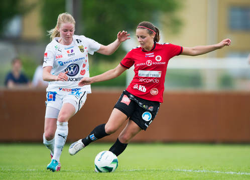 Umeås Jenny Hjohlman och Kristianstads Alice Nilsson i