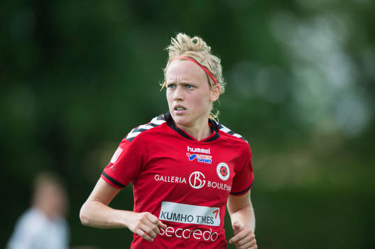 Kristianstads Linnea Liljegärd i matchen i damallsvenskan