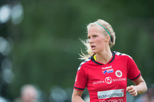 Kristianstads Amanda Persson i matchen i damallsvenskan