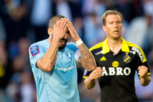 Malmö FFs Guillermo Molins deppar