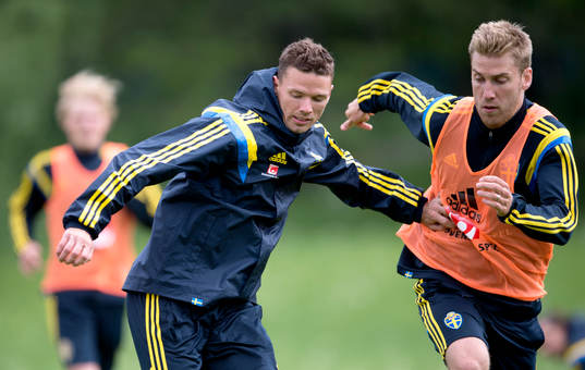 Sveriges Marcus Berg och Rasmus Bengtsson