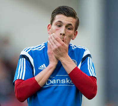 Danmarks Pierre Emile Höjbjerg  i landskampen mellan