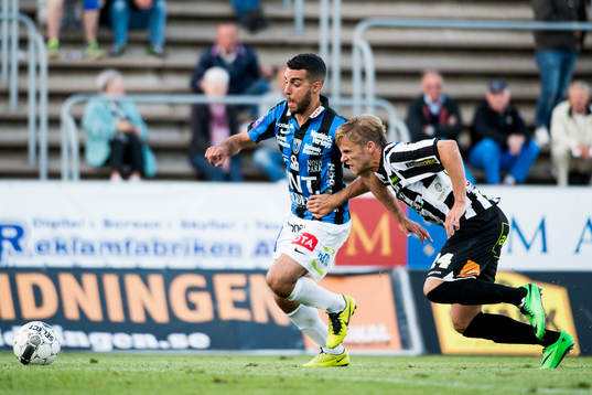 Sirius Dalil Benyahia jagas av Landskronas Mårten Nordbeck