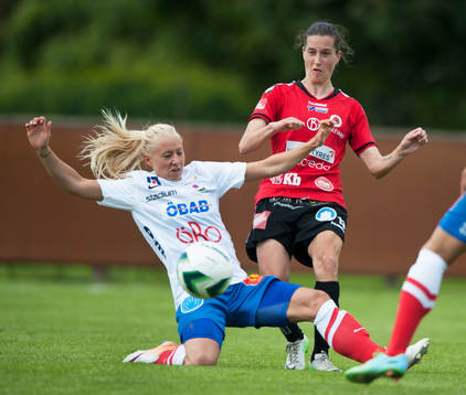 Kristianstads Johanna Rasmussen i matchen i semifinalen i