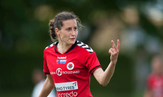 Kristianstads Johanna Rasmussen, som gjorde 1-0, i matchen