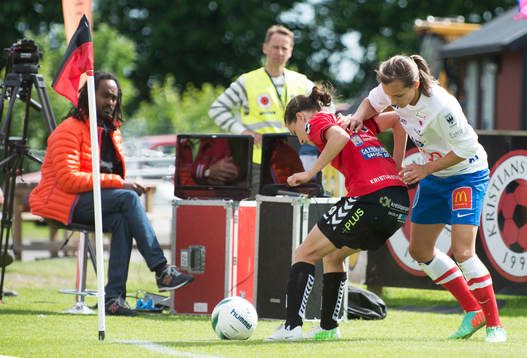 Kristianstads Johanna Rasmussen, som gjorde 1-0, med detta
