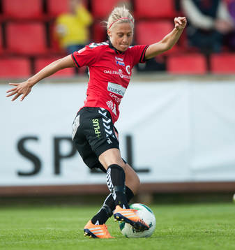 Kristianstads Therese Björck i matchen i semifinalen i