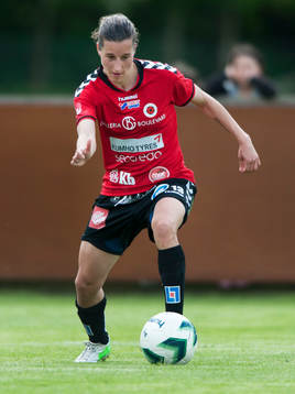 Kristianstads Johanna Rasmussen i matchen i semifinalen i