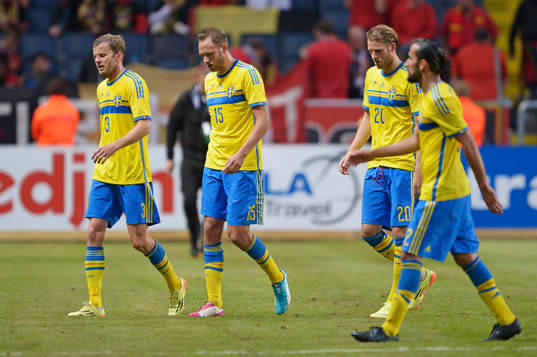 Sveriges Mikael Antonsson, Andreas Granqvist,  Ola Toivonen