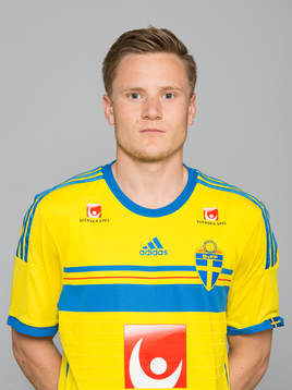 Sveriges fotbollsspelare Mattias Johansson