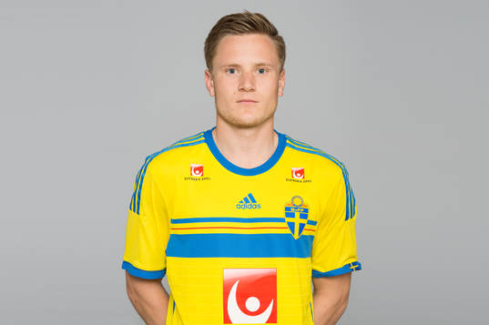 Sveriges fotbollsspelare Mattias Johansson
