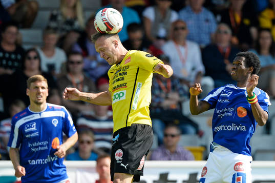 Mjällbys Marcus Ekenberg i matchen i allsvenskan mellan