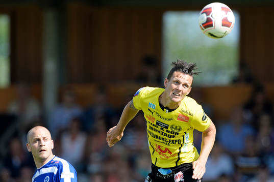 Mjällbys Kristian Haynes i matchen i allsvenskan mellan