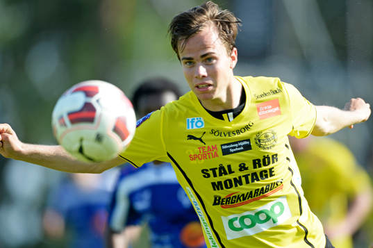 Mjällbys Andreas Blomqvist i matchen i allsvenskan mellan