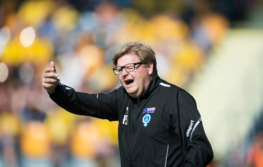 Åtvidabergs tränare Peter Swärdh i matchen i allsvenskan