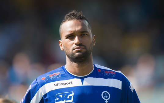 Åtvidabergs Sergio Angel da Silva Alberis i matchen i