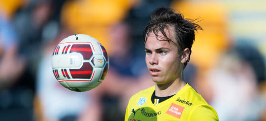 Mjällbys Andreas Blomqvist i matchen i allsvenskan mellan