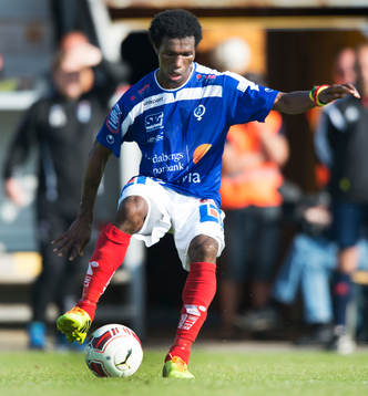 Åtvidabergs Mohammed Abubakari i matchen i allsvenskan
