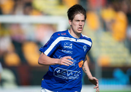 Åtvidabergs Victor Sköld i matchen i allsvenskan mellan