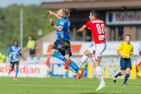 Halmstads Mikael Boman och Kalmars Nenad Djordjevic