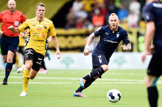 Malmö FFs Magnus Eriksson och Elfsborgs Viktor Claesson