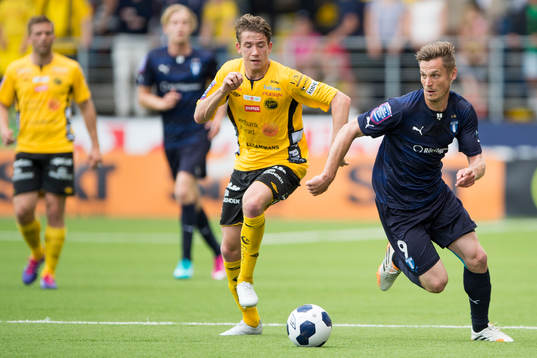 Malmö FFs Markus Rosenberg och Elfsborgs Marcus Rohdén