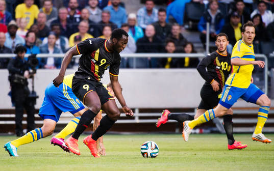 Belgiens Romelu Lukaku och Eden Hazard utmanar Sveriges