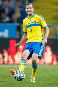 Sveriges Mikael Antonsson i träningslandskampen i mellan