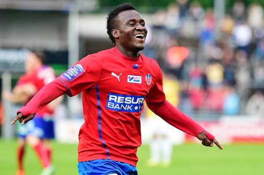 Helsingborgs David Accam jublar