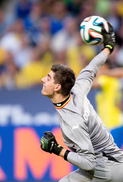 Belgiens målvakt Thibaut Courtois