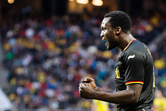 Romelu Lukaku jublar