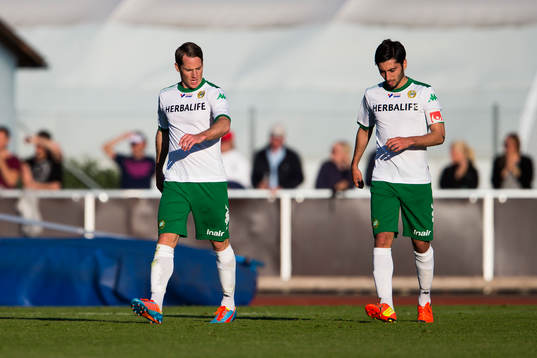 Hammarbys Johan Persson och Johan Persson deppar