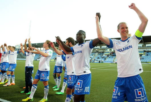 Norrköping med Alhaji Kamara och Andreas Johansson jublar